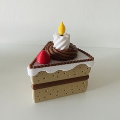 Caja de regalo/almacenamiento para tarta de cumpleaños (con fresa opcional)