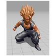 son gohan posture attaque 43.png STL file Sound Gohan Sayan・Template to download and 3D print