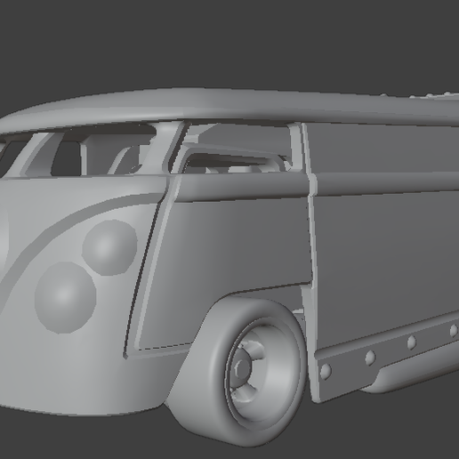 🚗 Volkswagen Drag Bus STL - 1999 Hot Wheels (1963 VW Type 2) - 3D