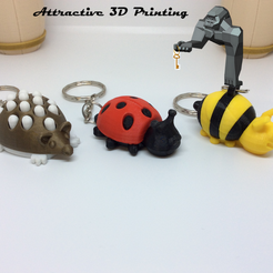 H-C-A-PNG.png STL file LADYBUG & HEDGEHOG & BEE・3D printable design to download