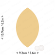 almond~6.25in-cm-inch-cookie.png Almond Cookie Cutter 6.25in / 15.9cm