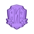 1274 - Logo academia nevermore nunca mas Merlina 12 cm.stl Nevermore / Nevermore academy logo cookie cutter - Merlina / Wednesday