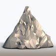 Low-Poly-Mountain0007.jpg Low Poly Mountain - Geometric Landscape Model - Minimalist Terrain Sculpture