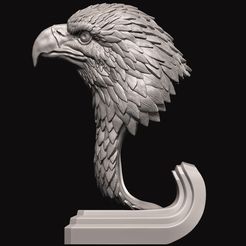Eagle_BustStatueSide.jpg STL-Datei Adler Büste Statue・3D-Drucker-Vorlage zum herunterladen