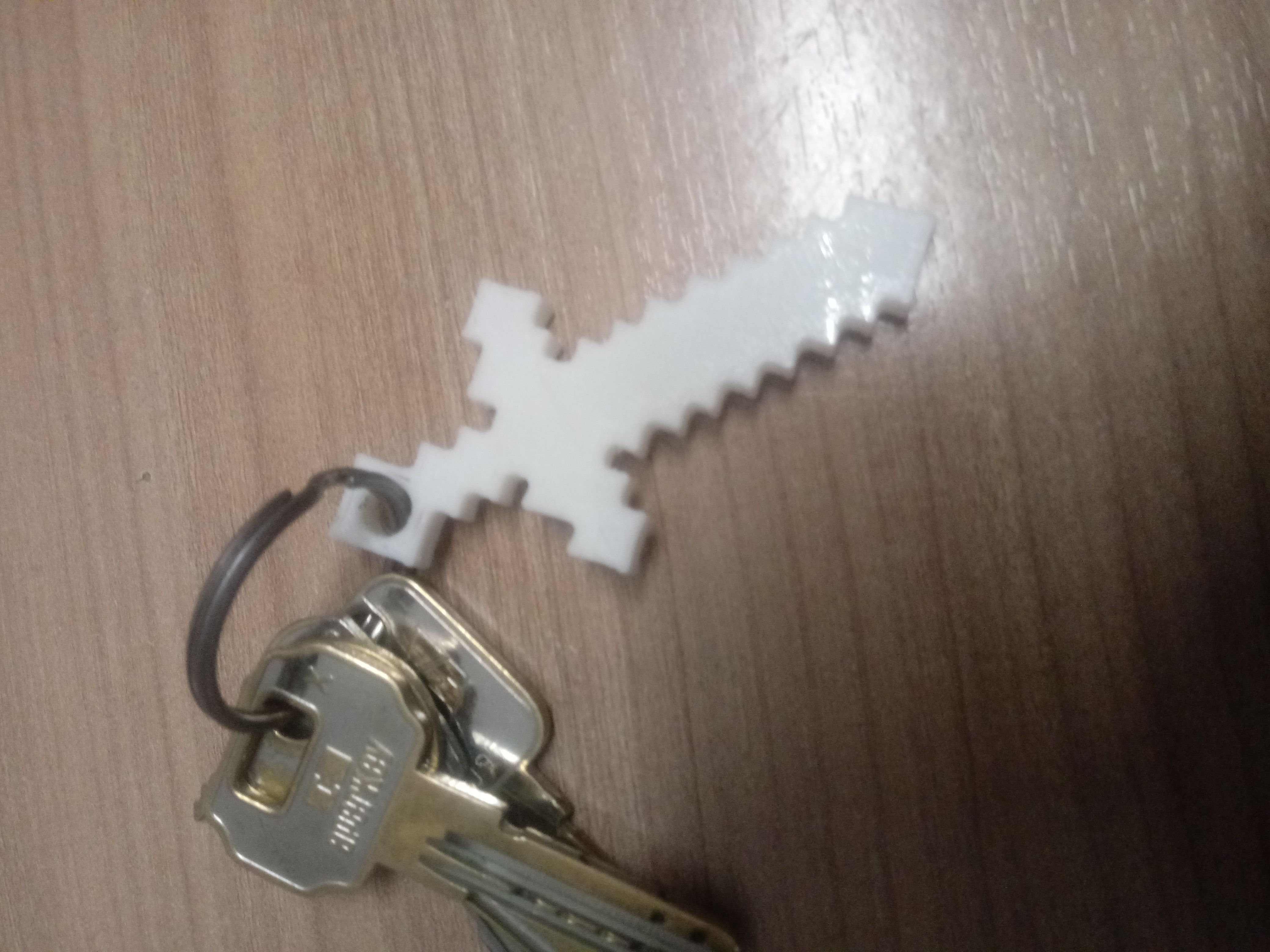 Download STL file Minecraft sword keychain // Minecraft sword keychain