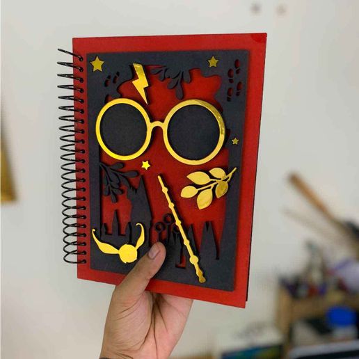 13-harry-potter-glasses-notebook-cover-6.jpg Harry Potter & die Brille Notebook Journal Cover Laser Cut Dateien & SVG Dateien Vorlage