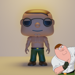 `.png Fortnite Peter Griffin Shirtless Funko Pop  3D Model, Separate Parts