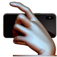 PhoneHolderHand4.jpg Phone holder stand mount 3dprintable model for any smartphone