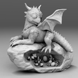 1.png Dragon's Lair miniatures - Dragon on egg lair