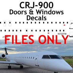 Files-Only-Cover.jpg Файл 3D ФАЙЛ С ДЕКАЛЯМИ ДЛЯ ДВЕРЕЙ И ОКОН CRJ-900・3D модель для печати скачать