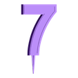 cakedigit7.stl Geburtstagstorte Ziffern
