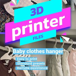 Cabide.jpg Archivo STL Percha para ropa de bebé・Plan de impresión en 3D para descargar