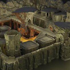 Dwarf-Underground-Settlement-1.jpg Archivo 3D Asentamiento Enano Subterráneo 28 MM Terreno de Mesa・Objeto de impresión 3D para descargar