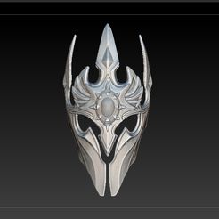 style1a.jpg Fichier OBJ Masque 3D du chevalier de la mort - Lich King Arthas Casque Warcraft 3D・Plan à imprimer en 3D à télécharger