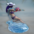 6.png Caitlyn Pool Party - Fanart 3D Print redy 3D print model