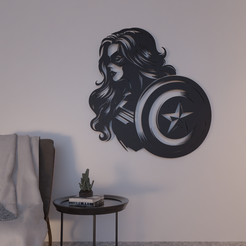 wall-art-7.png Captain America 2d wall art Marvel wall decoration