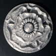 Capture d’écran 2017-03-07 à 09.52.59.png Free STL file Tudor Rose Testing Piece and Pendant・3D print design to download