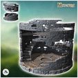 1-PREM.jpg Round Stone Ruin with Internal Staircase and Patterned Floor (36) - Medieval Fantasy Magic Feudal Old Archaic Saga 28mm 15mm