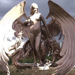 untitled.4168.png Fichier OBJ Lady of Dragons version Ange・Objet imprimable en 3D à télécharger, aramar
