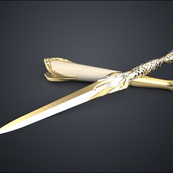 Galadriel_Dagger-3Demon.jpg 3D file Galadriel's Dagger & Sheath - Rings of Power・Template to download and 3D print