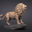 lion.428.jpg Growling Lion 3D print model