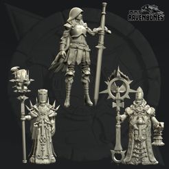 all.jpg 3D-Datei Dame des Krieges und der Priester・3D-druckbares Modell zum Herunterladen