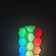 VeladorHexagonal-4.jpg Hexagonal LED Lamp - RGB & Pixel Night Light