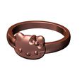 Hello-kitty-ring-size5to10-11.jpg Hello kitty band US sizes 5to10 3D print model