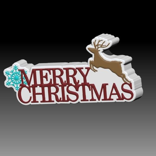 MERRY CHRISTMAS DEER SOLID SHAMPOO AND MOLD FOR SOAP PUMP 3D model