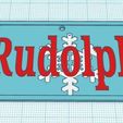 Rudolph.jpg Rudolph Name or Gift Tag with Blank Multicolored