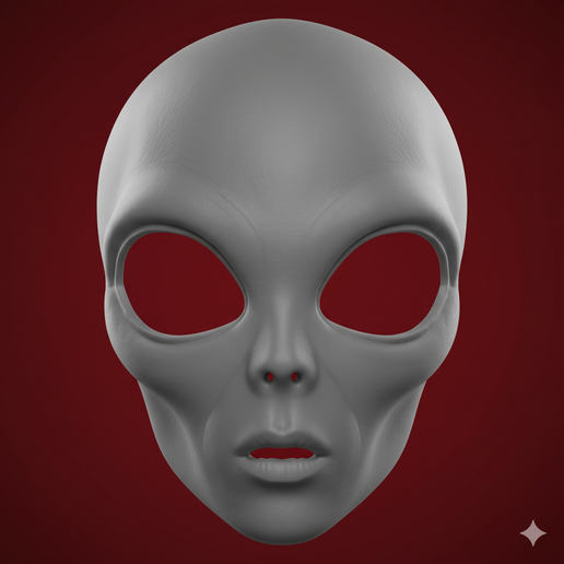 wearable mask STL, combat mask STL, demon mask STL, villain mask STL, printable mask, futuristic mask STL, easy to print mask, mask stand STL, faceless mask STL, FDM friendly mask STL, alien mask STL, Halloween mask STL, twisted grin mask STL, warrior mas