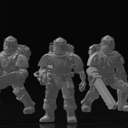 Technology Thralls with Combat Blades 3D model