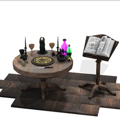0.jpg Altar Magic Table Portions Wizard Witch Wizard TABLE 3D MODEL