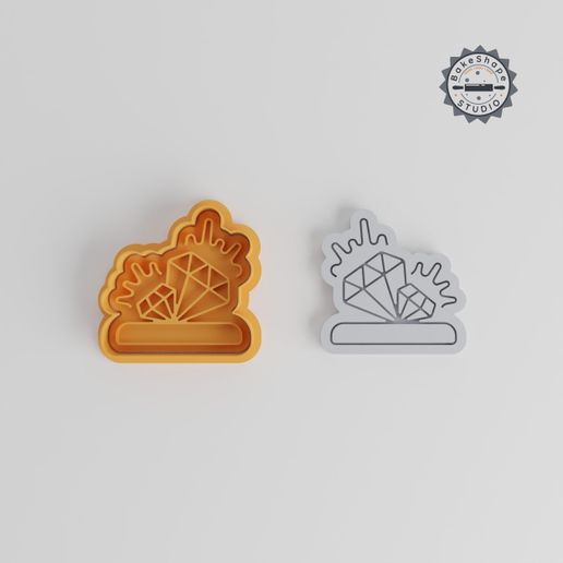 💎 Diamond Shape Cutter & Stamp Set, Cookie & Fondant Tool, 6 Pc, S/M/L ...