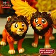 h.jpg CUTE FLEXI LION AND WINGED LION ARTICULATED