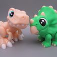 Rexy-and-Little-Horns.jpg Rexy The Tyrannosaurus (Easy print and Poseable)