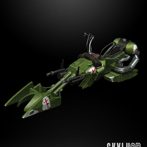 Durge Clone Wars 2003 Swoop Bike 3D print model 3D model