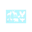 model-11.png Cute Forest Animals Silhouette Drawing Template For School