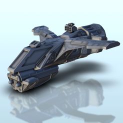 1.jpg STL file Megaleus spaceship 20 - Battleship Vehicle SF Science-Fiction・3D print design to download