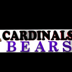Cardinals-Vs-Bears-001.jpg STL-Datei Kardinäle vs. Bären・3D-druckbare Vorlage zum herunterladen
