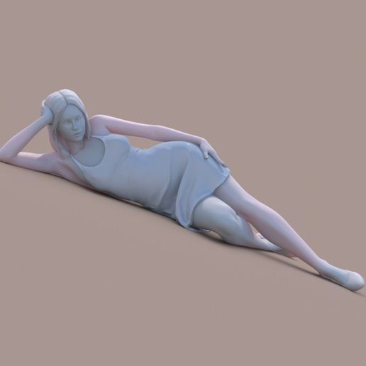 W_LD_C00.jpg Download STL file Lady Lying down • 3D printing model, krys-art