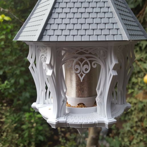 Garden House Bird Feeder9.jpg Fichier STL Mangeoire à oiseaux Garden House・Design imprimable en 3D à télécharger, Job
