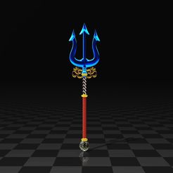 om-trident1.jpg 3MF file trident with om aum symbol・3D printable design to download