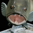 zander-trophy-24.png zander / pikeperch / Sander lucioperca fish in motion trophy statue detailed texture for 3d printing