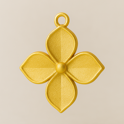 Petal Floating Earrings - Ultra-Light Botanical 3D Jewelry - Zero Supports 3D model