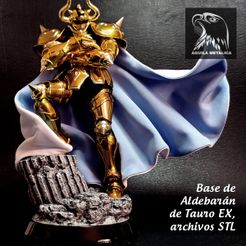 Base de ATT) de Tawto EX, CLT TRL A Fichier OBJ Saint Seiya Aldebarán de Tauro - Impression 3D de la base - Archivos STL.・Design à télécharger et à imprimer en 3D, Aguila-Metalica