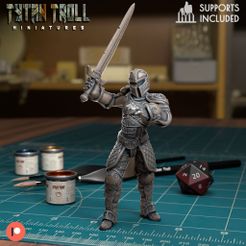 0026AnimatedArmourPose002.jpg Download STL file Animated Armour Pose 002 - [Pre-Supported] • Design to 3D print, TytanTroll_Miniatures