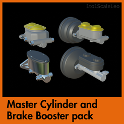 Cover-1.png 1/24 scale Master Cylinder and Brake Booster set