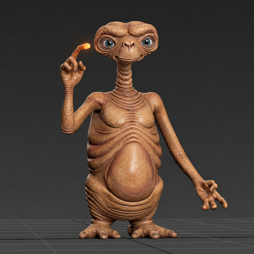 E.T. the Extra-Terrestrial STL, E.T., alien, E.T. the Extra-Terrestrial, movie character, iconic, famous, cults3d, cults, 3D, 3D model
