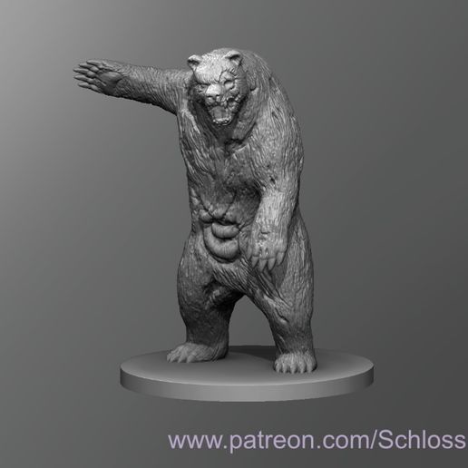 🧟 Zombie Bear・Free STL File for ・Cults